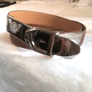 Ralph Lauren saddle leather stirrup belt
